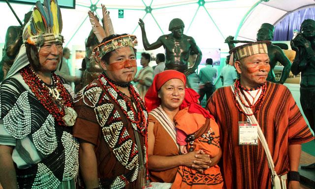 Representantes de pueblos indgenas participarn en dilogo sobre nueva norma. En diciembre pasado tambin participaron en la COP20. Foto: EFE